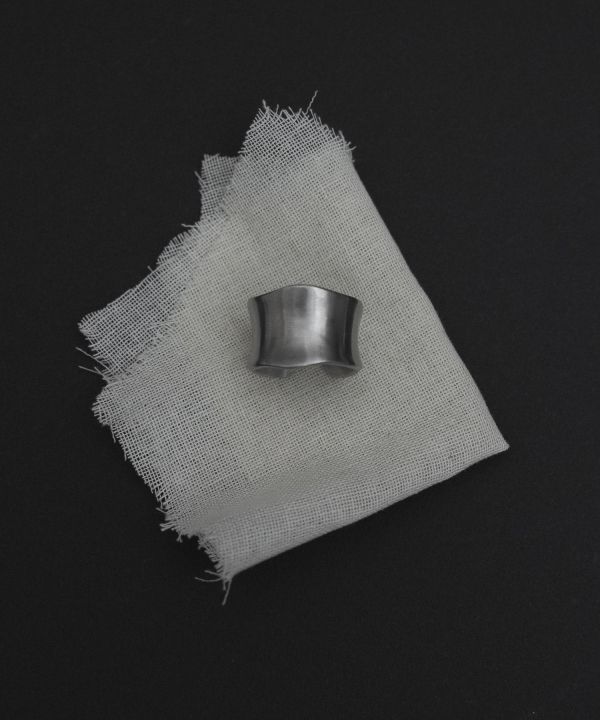 中性霧面寬版戒指 316L 醫療鋼 