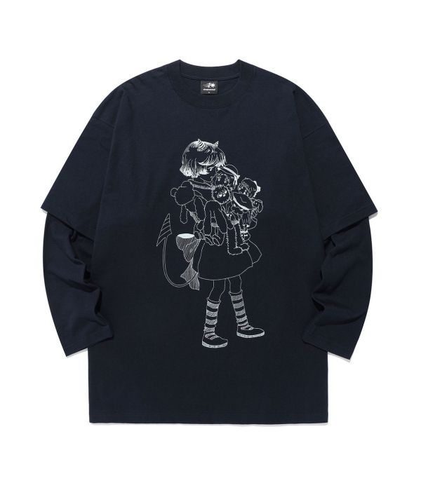 DEVIL LITTLE GIRL LAYERED BIG BIG TEE 
