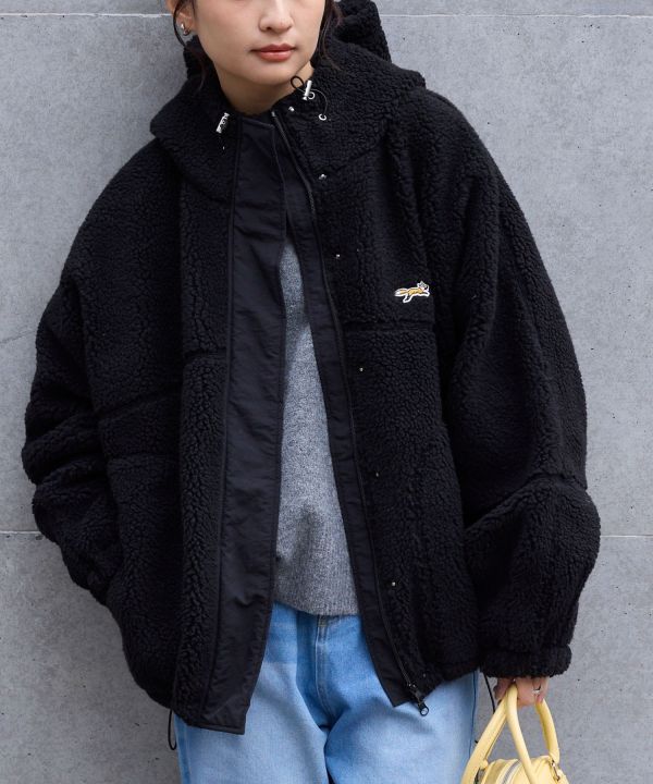 Penny's 狐狸刺繡抽繩毛毛外套 