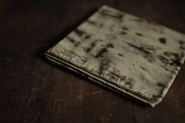 鐵鏽物件｜方巾、大手帕 _大葉欖仁 