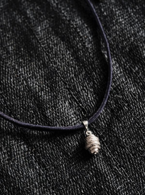 MUCAO｜石斛項鍊 絨繩款 (純銀) 