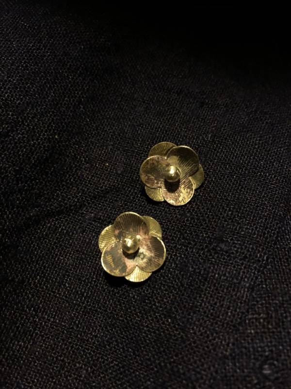 MUCAO |  蝕 solar eclipse系列 茶花耳針耳環 