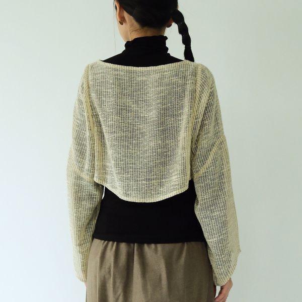 川衣 WEAR BEING｜牧服者 短版袖口弧型剪裁絲棉上衣 