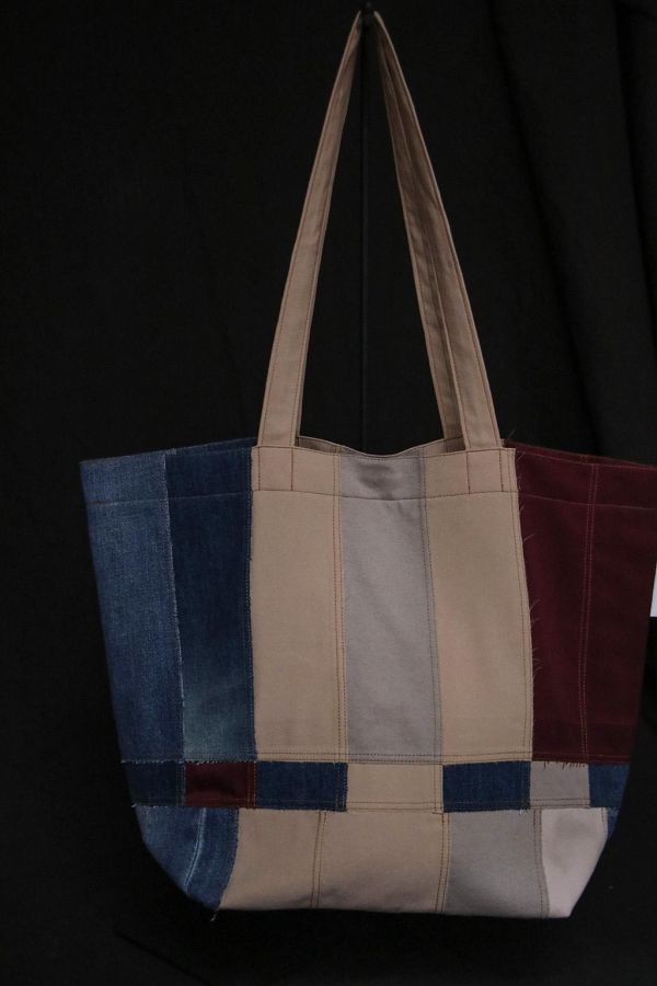 RAGGOODS | No Signal | 拼接提袋 L Retro Groove 