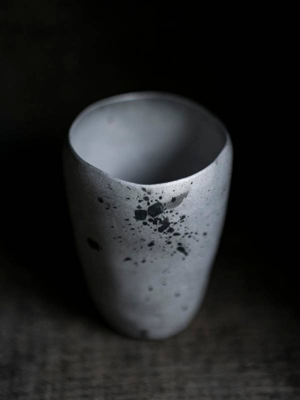 伴哲生錫器＿潑墨茶杯 