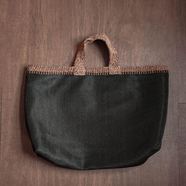 LU+ | 橫向鈎織提袋(黑) 