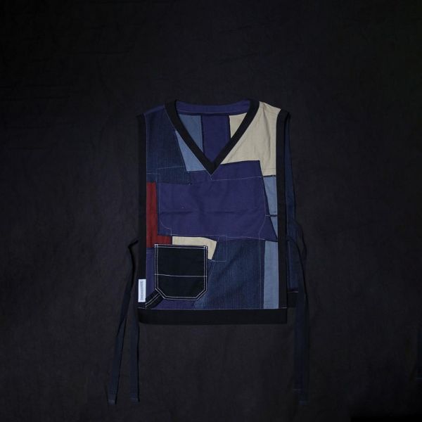 RAGGOODS | No Signal | 側綁帶拼接背心 Misty Dusk 