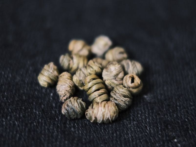 MUCAO｜石斛項鍊 絨繩款 (純銀) 