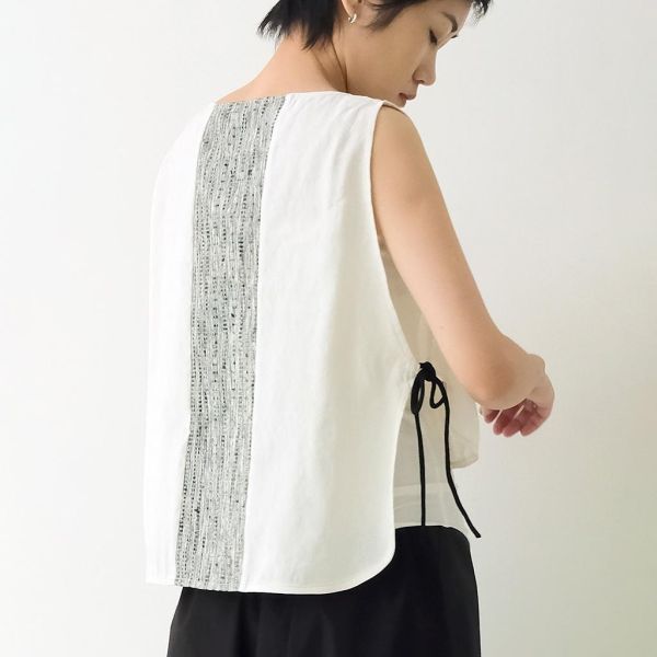 川衣 WEAR BEING｜前短後長絲質拼接背心 