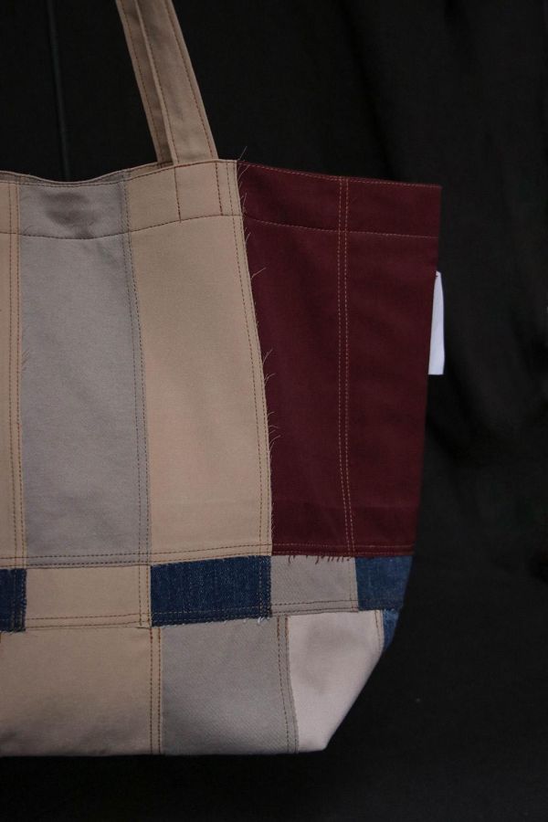 RAGGOODS | No Signal | 拼接提袋 L Retro Groove 