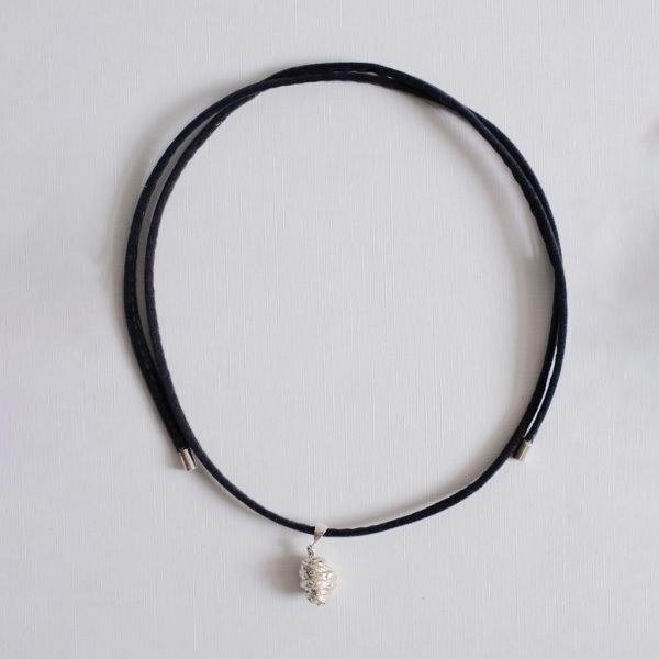 MUCAO｜石斛項鍊 絨繩款 (純銀) 