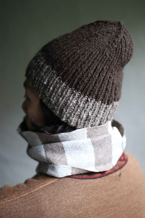 北方牧人｜犛牛絨_手捻線_栗子毛線帽（兩色） 