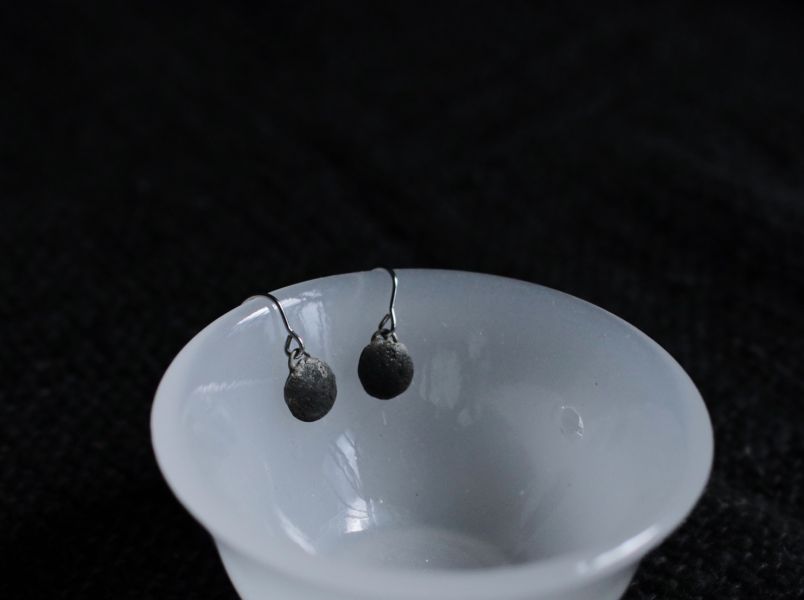 伴哲生錫飾品＿小圓片耳環 