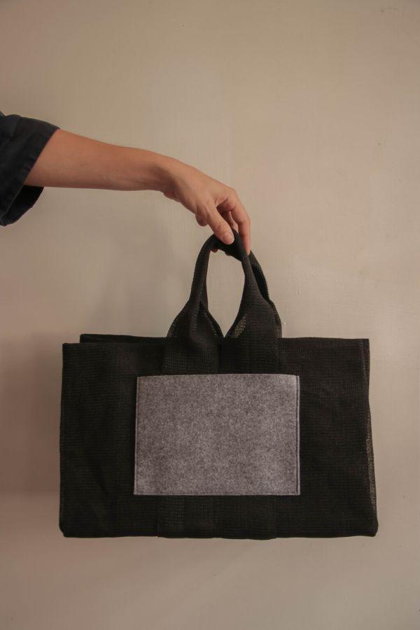 LU+ | 大方口袋提袋L(黑) 