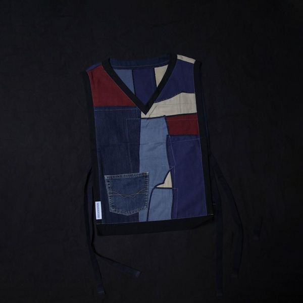 RAGGOODS | No Signal | 側綁帶拼接背心 Misty Dusk 