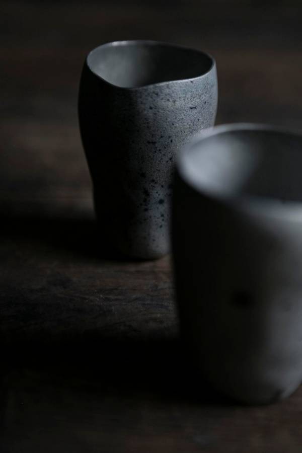 伴哲生錫器＿潑墨茶杯 