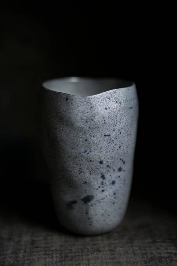 伴哲生錫器＿潑墨茶杯 