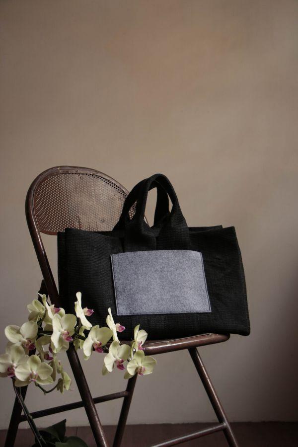 LU+ | 大方口袋提袋L(黑) 