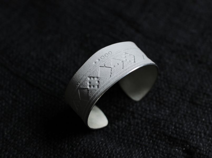 伴哲生錫飾品＿窄手環 銀白 