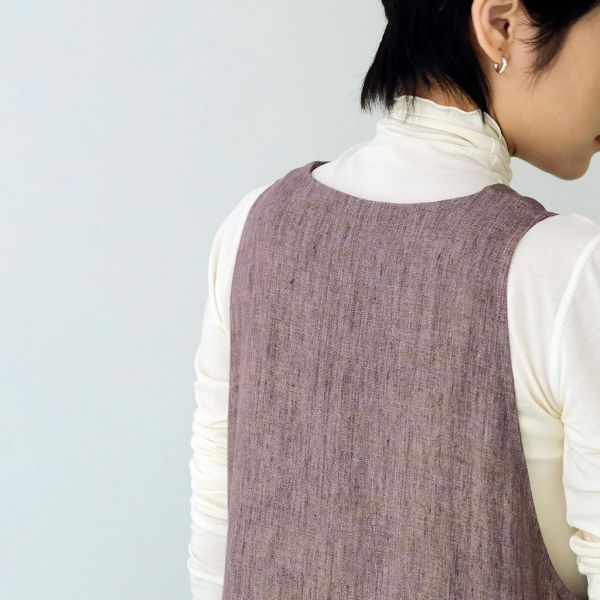 川衣 WEAR BEING｜中亞削肩背心洋裝(紫) 