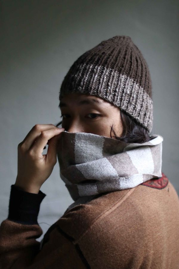 北方牧人｜犛牛絨_手捻線_栗子毛線帽（兩色） 