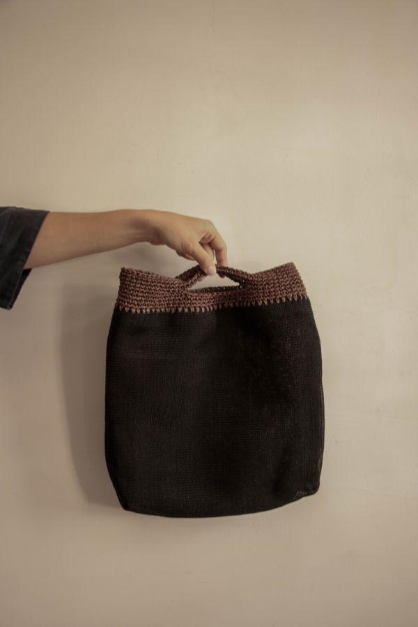 LU+ | 直向鈎織提袋(黑) 