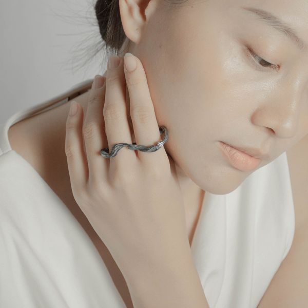 WHi Studio｜浪 𝘞𝘢𝘷𝘦𝘴｜《潮》雙指戒 