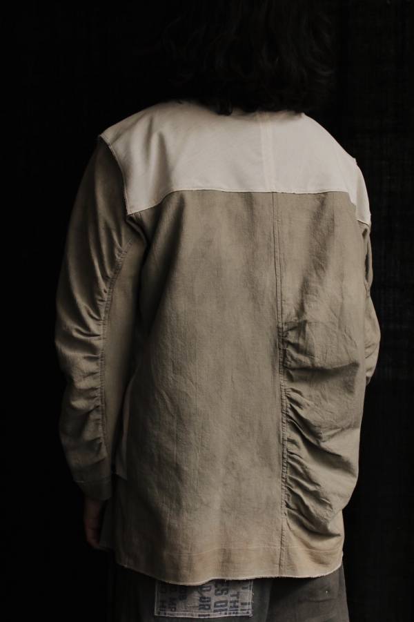 HERMIT_XIU｜手繪古畫植染拼接上衣 
