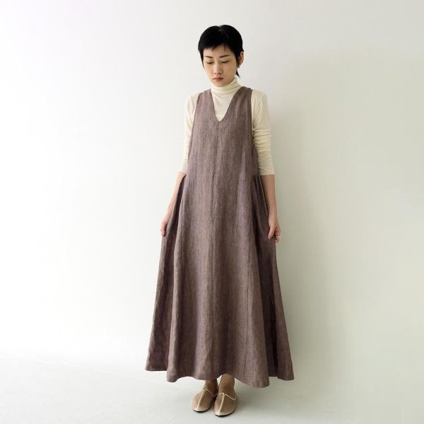川衣 WEAR BEING｜中亞削肩背心洋裝(紫) 