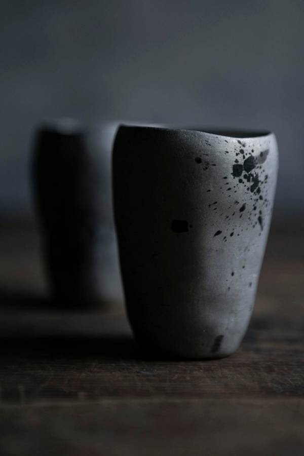 伴哲生錫器＿潑墨茶杯 