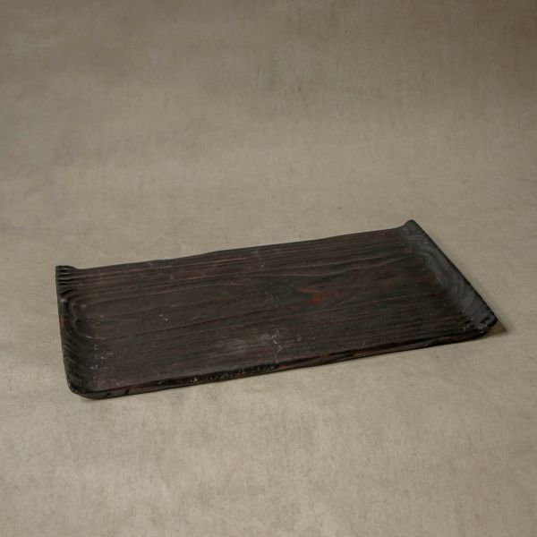 三時美術｜具足｜寬板枱-日杉（炭化） 