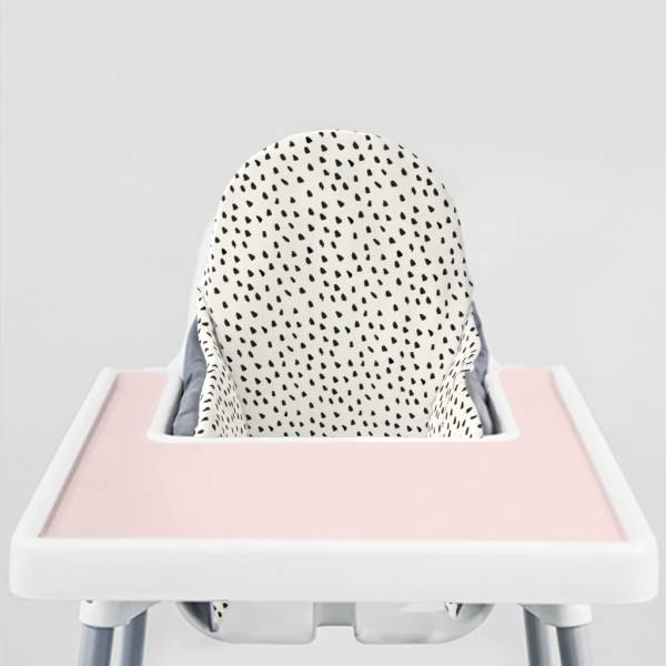 YeahBabyGoods 靠枕套 Black Painted Dots ikea兒童餐椅,Antilop 腳踏板, IKEA ANTILOP, eyeni baby ,ikea寶寶高腳椅,ikea寶寶高腳椅清潔,ikea寶寶高腳椅配件,兒童高腳椅