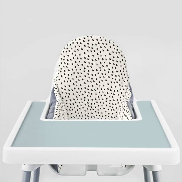 YeahBabyGoods 靠枕套 Black Painted Dots ikea兒童餐椅,Antilop 腳踏板, IKEA ANTILOP, eyeni baby ,ikea寶寶高腳椅,ikea寶寶高腳椅清潔,ikea寶寶高腳椅配件,兒童高腳椅