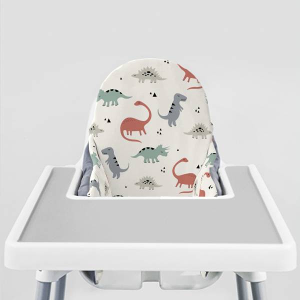 YeahBabyGoods 靠枕套 Muted Dinos ikea兒童餐椅,Antilop 腳踏板, IKEA ANTILOP, eyeni baby ,ikea寶寶高腳椅,ikea寶寶高腳椅清潔,ikea寶寶高腳椅配件,兒童高腳椅