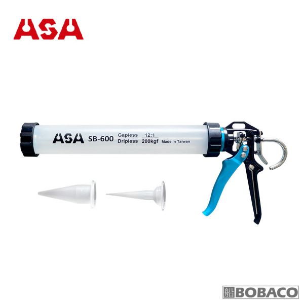ASA【無空行程不滴膠環保包膠管2用矽利康槍 SB-600】台灣製 半透明膠管 香腸包 矽力康槍 填縫膠槍 打糊槍 silicone槍 ASA【無空行程不滴膠環保包膠管2用矽利康槍 SB-600】台灣製 半透明膠管 香腸包 矽力康槍 填縫膠槍 打糊槍 silicone槍