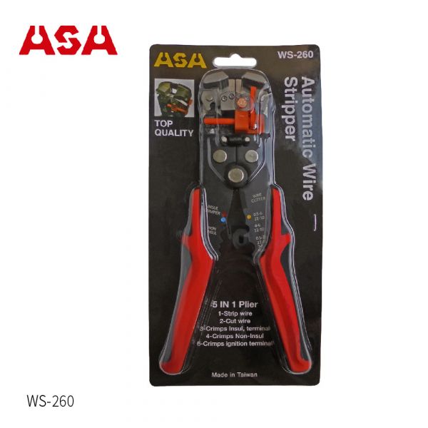 ASA【可調扭力自動剝線鉗 WS-260】台灣製 剝線器 剝皮器 剝電纜 電纜剝皮刀 剪線鉗 工具鉗 壓接剝線剪線 ASA【可調扭力自動剝線鉗 WS-260】台灣製 剝線器 剝皮器 剝電纜 電纜剝皮刀 剪線鉗 工具鉗 壓接剝線剪線