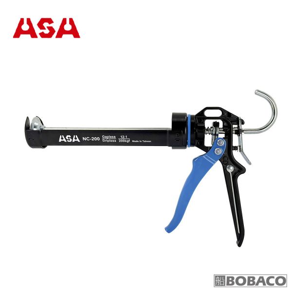 ASA【無空行程主動不滴膠矽利康槍 NC-200】台灣製 強化膠管座 專利結構 矽力康槍 填縫膠槍 玻璃膠槍 打糊槍 silicone槍 ASA【無空行程主動不滴膠矽利康槍 NC-200】台灣製 強化膠管座 專利結構 矽力康槍 填縫膠槍 玻璃膠槍 打糊槍 silicone槍