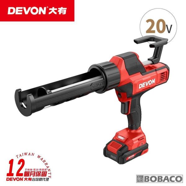 DEVON大有【20V充電無刷矽利康槍(2.5Ah單鋰電)】6002-Li-20 6003-Li-20 矽力康槍 填縫膠槍 玻璃膠槍 打糊槍 silicone槍 DEVON大有【20V充電無刷矽利康槍(2.5Ah單鋰電)】6002-Li-20 6003-Li-20 矽力康槍 填縫膠槍 玻璃膠槍 打糊槍 silicone槍