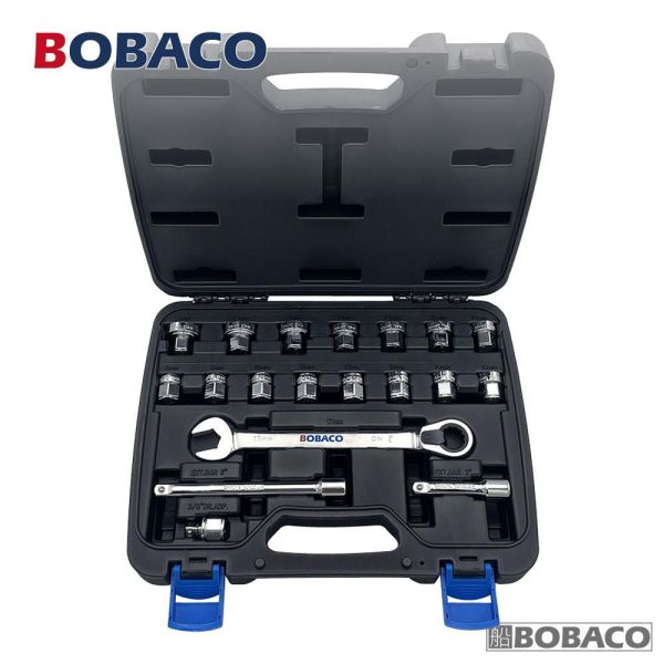 大船回港【超薄多用途套筒組 19pcs】台灣製 3分套筒 鉻鉬鋼 工具組 快脫棘輪扳手 可拆滑牙 防滑套筒 防圓角套筒 大船回港【超薄多用途套筒組 19pcs】台灣製 3分套筒 鉻鉬鋼 工具組 快脫棘輪扳手 可拆滑牙 防滑套筒 防圓角套筒