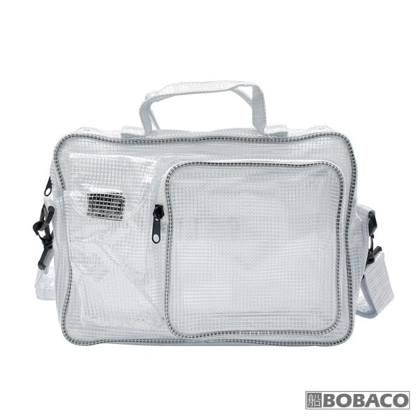 【白色網格韓版無塵手提側背包(背帶可拆) 0565】高科技產業 抗靜電 無塵包 透明包 工具包 工作包 無塵室包 【白色網格韓版無塵手提側背包(背帶可拆) 0565】高科技產業 抗靜電 無塵包 透明包 工具包 工作包 無塵室包