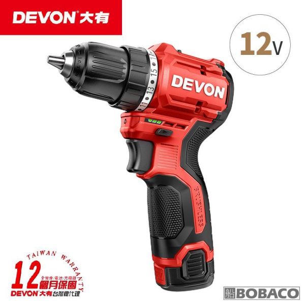DEVON大有【12V充電無刷電鑽 5208-Li-12 5209-Li-12】電動起子 螺絲 工具機 電鑽 口袋鑽 DEVON大有【12V充電無刷電鑽 5208-Li-12 5209-Li-12】電動起子 螺絲 工具機 電鑽 口袋鑽