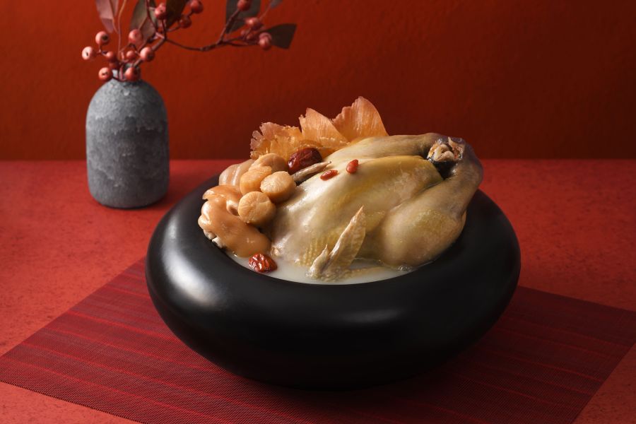 魚翅花膠土雞鍋-年菜套組-5主菜1湯品 年菜推薦,年菜食譜,預購年菜,小家庭年菜組,彭園年菜