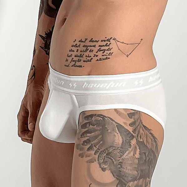 《HaveFun》Cotton USA Brief Underwear-White HaveFun Underwear