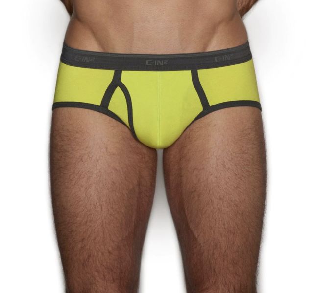 【C-IN2】Slate Fly Front Brief Ray Yellow Slate Fly Front Brief Ray Yellow