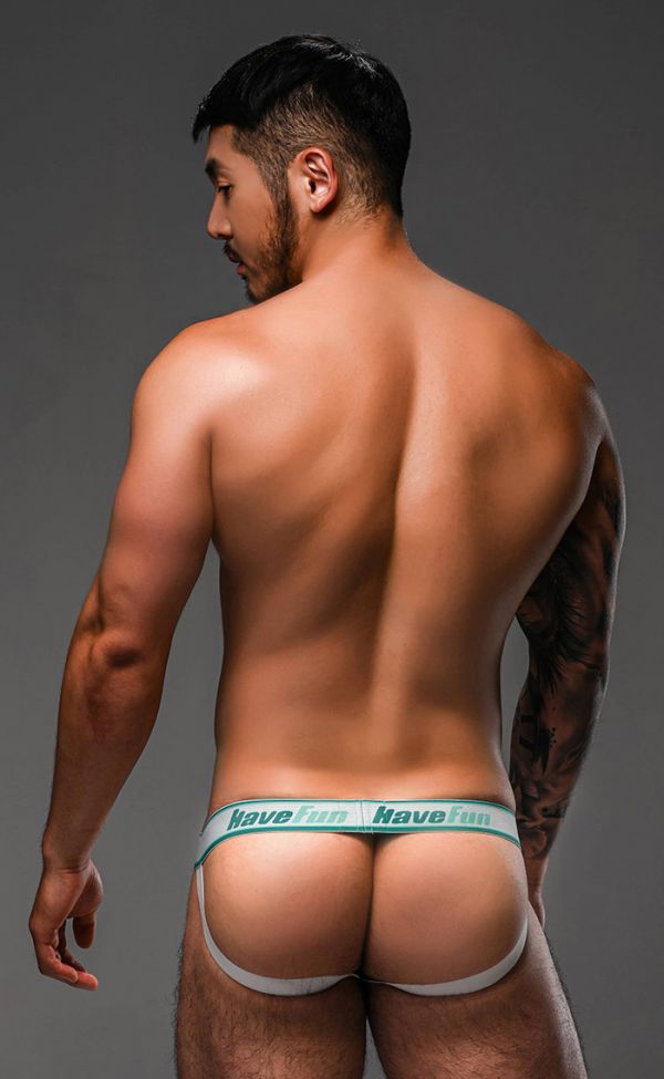 《HaveFun》 Jock (Black/green)) HaveFun Underwear