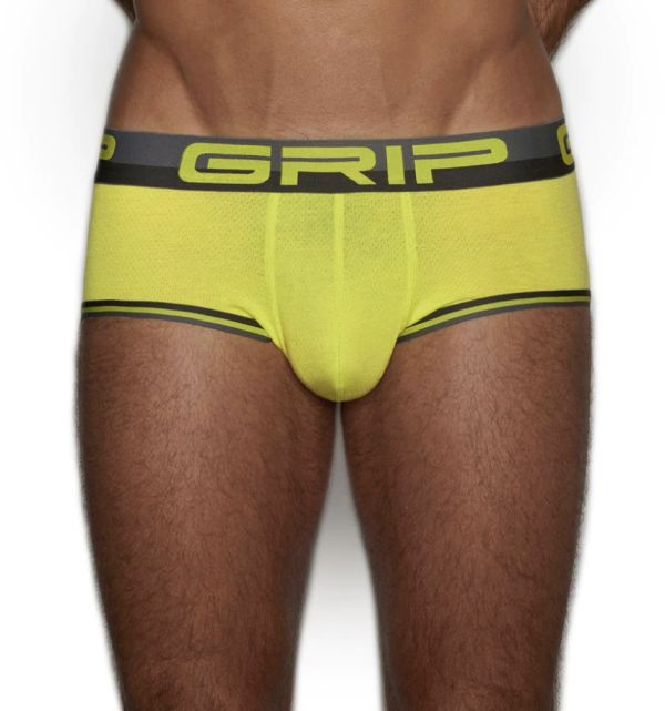 【C-IN2】Grip Mesh Mid Rise Brief Sulphur Yellow Grip Mesh Mid Rise Brief Sulphur Yellow