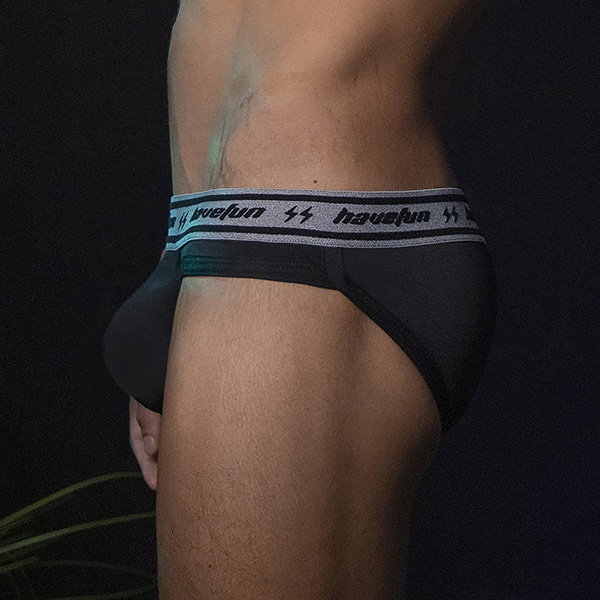 《HaveFun》Microfiber Stretch Brief -Armor Black HaveFun Underwear