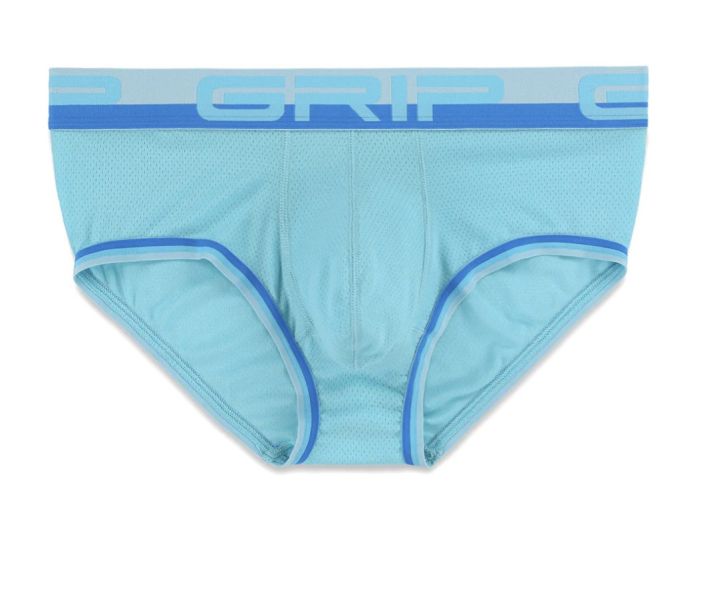 【C-IN2】Grip Mesh Mid Rise Brief Benicio Blue Grip Mesh Mid Rise Brief Benicio Blue