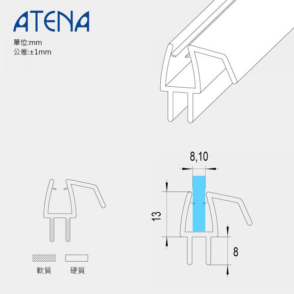 【L型拉門材料組】轉角吸鐵條1對+側防水1支+下擋水1支 淋浴拉門,防水條,膠條,浴室,乾溼分離,DIY,矽利康,發霉,防霉。