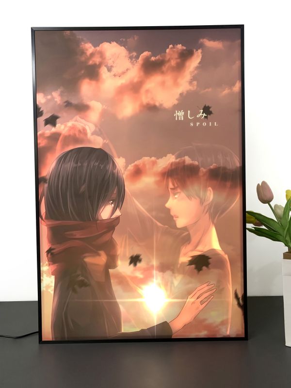 【框畫補款】萌萌匠 米卡莎·阿卡曼&艾連導光畫裝飾畫｜進擊的巨人 GK,GK模型,GK公仔,GK雕像,GK預購,GK現貨,模型,公仔,手辦,萌萌匠,米卡莎·阿卡曼&艾連導光畫裝飾畫,進擊的巨人,SCC,SCC玩具屋,希模型,玩童,七龍珠,火影忍者,海賊王